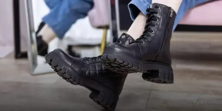 Bota feminina de veludo