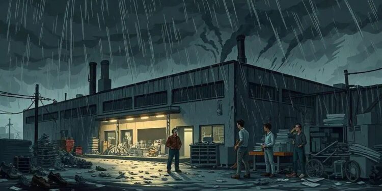 Temporal Atinge Fábrica de Calçados e Deixa Funcionários no Escuro