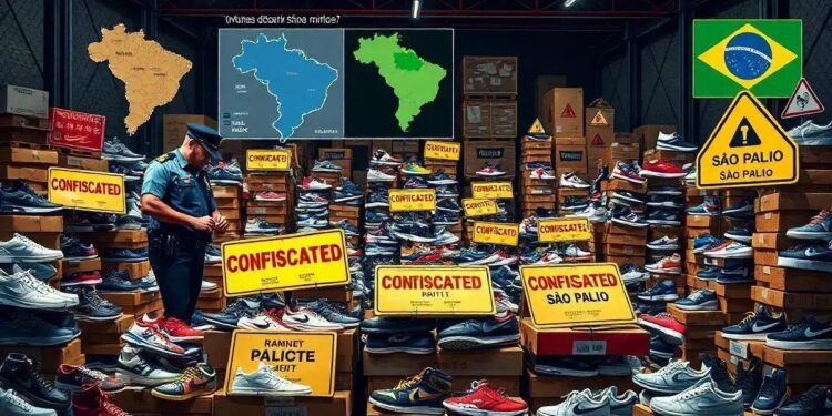Carga de Calçados Falsificados Apreendida em Minas Gerais