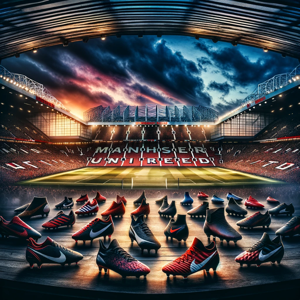 Modernas chuteiras representam as atuais estrelas do Manchester United