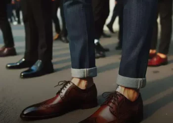 Sapato social bico quadrado