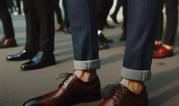 Sapato social bico quadrado