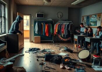 Ladrão invade escola de música e rouba roupas e calçados