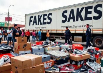 Caminhão Apreendido com Carga de Calçados Falsificados em MG