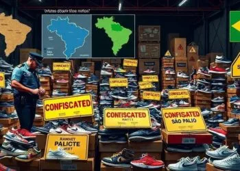 Carga de Calçados Falsificados Apreendida em Minas Gerais
