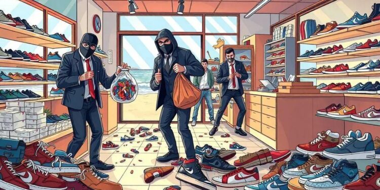 Dupla Rende Funcionários e Rouba Loja de Calçados no Litoral